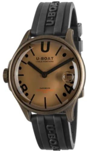 UBOAT Herren Analog Quarz Uhr mit Edelstahl Armband Mitte 39919, grau, Vintage