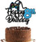 Gidobo Happy 8th Birthday Cake Topper for Boys, Glittery Video Game Cake Toppers Game On with Controllers for Eight Years Old Birthday Party Supplies