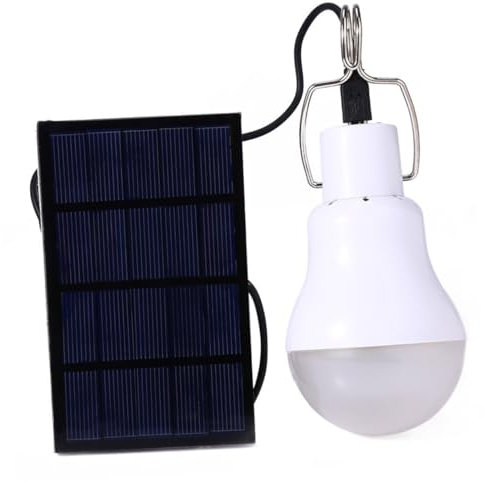 Homoyoyo LED-Hängelampe Flutlichtlampen für den Außenbereich Wandleuchten aus Holz Notfall-Lichter solarleuchten für außen Sonnenlicht LED-Solarbirne Haushalt Die Glühbirne Notlicht Weiß