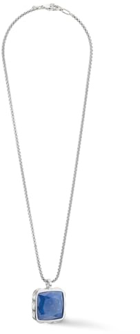 Coeur de Lion Halskette Amulett Spikes Square Aventurin Silber-Blau