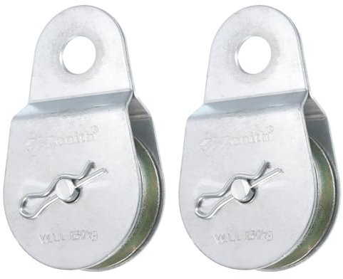 uxcell Einzelne Riemenscheibe, 94 mm, Eisen, zum Aufhängen, Draht, Seillaufrolle, verzinkt, 2 Stück