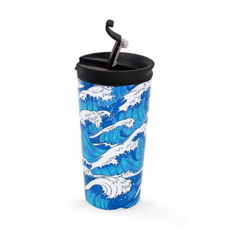 I-Drink Tazza Termica Acciaio Bottles I-Total Thermos con Incisione Inclusa Personalizzabile a Doppia Parete 350ml (Wave)