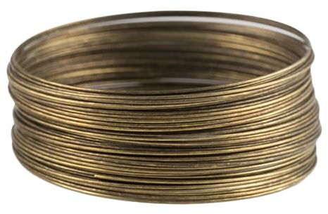 rockible 50 Loops Schmuckdraht Metalldraht Memory Perlendraht DIY für Ohrringe Armreif Halskette, Bronze