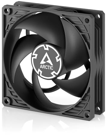 ARCTIC P9 MAX - Ventilador de PC, Ventilador de Caja PWM de 92 mm de Alto Rendimiento, 500-5000 RPM, optimizado para presión estática, Modo 0 dB - Negro