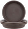 LIKOSO Juego de 5 Platos para Macetas, Marrón Platillos Mandejas de Goteo Plástico para Plantas de Flores de Jardín Interior y Exterior - 17 cm