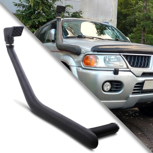 OKIIO Auto Lufteinlass Schnorchel Kit für Mitsubishi L200 Triton 2.8L 4M40 1996-2005, Wasserdichter Schnorchelkopf Lufteinlass Schnorchel Set Autowatgerät Lufteinlasssysteme Styling Zubehör