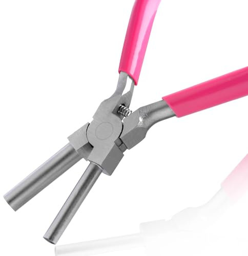 LEONTOOL Pince à bouclette de 6 mm et 8 mm, pince à boucler les fils, pinces à anneaux ouverts, pinces à bijoux avec poignée antidérapante, outil de pliage d'anneau pour la fabrication d'anneaux