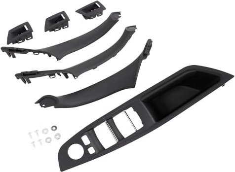 Merautop SJ Interior Door Handle 1 Set Door Panel Knob Black,Door Handle Inside Kit Replacement for 5 Series F10 F11 518d 520d 520i 530d 535i 2009-2016 Car Accessories Part# 51417225873 51417225851