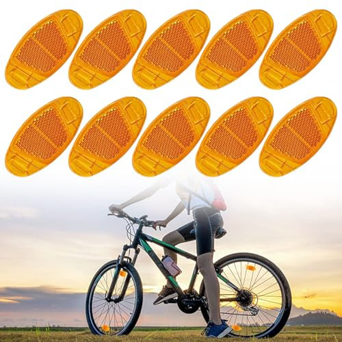 Miayical Speichenreflektoren für Fahrräder, 10pc Speichenreflektor, Reflektor Fahrrad, Prüfzeichen Speichenreflektor, Geeignet für Reflektierendes Rücklichtzubehör für Fahrräder und Mountainbikes