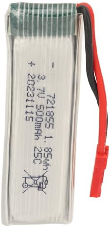 Tbest RC Aircraft Lithium Battery, 25C 3.7V 500mAh RC Plane Lipo Battery with JST Red Plug for U818A H37