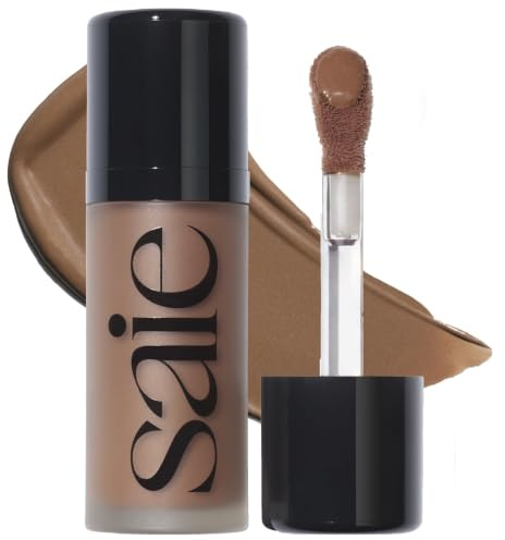Saie Dew Bronze - Hydrating Liquid Bronzer Stick For a Sun Kissed Glow - Liquid Contour Stick Infused with Nourishing Skin Care Ingredients - Sculpted Face Makeup Essential - Salt (0.4 oz)