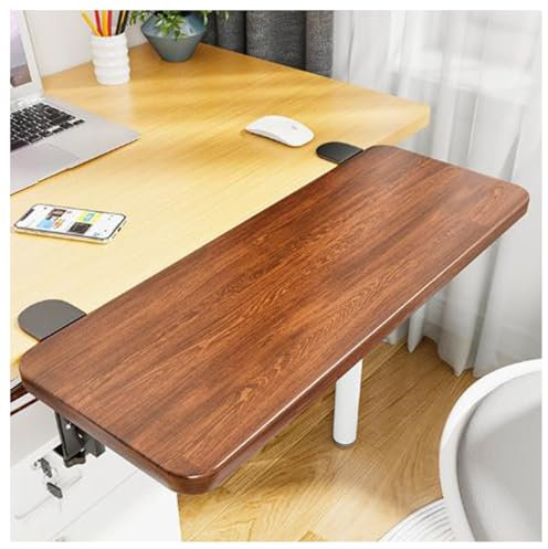 XYUERU Table extension desk extension, foldable keyboard drawer shelf, keyboard shelf, 90° foldable, punch-free clamp, for desks, computer tables, dining tables(40x20cm)
