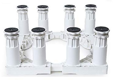 LTBWHCP Washing machine base Upgraded Washing Machine Stand Multi-Functional Refrigerator Base With 4/8/12 Strong Feet Adjustable Dryer Raised Floor Trays 18.5-21.5cm for Fridge Freezer Furniture