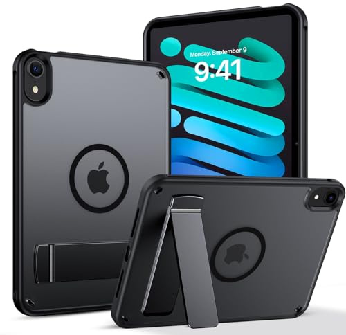 GUAGUA Custodia magnetica per iPad mini 7 2024 (A17 Pro), custodia magnetica per iPad mini di 7a/6a generazione con supporto (2024/2021) 8,3 pollici, retro opaco traslucido, sottile, custodia