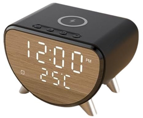 Réveil Chargeur - Station de Charge Rapide avec Affichage de la Température,Horloge Numérique Multifonction pour Table de Nuit avec Fonction Chargeur – Idée Cadeau pour Amis, Couples et Collègues