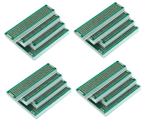 Operitacx Small Breadboard Pcb Board Set Double Sided Circuit Experiment Plate for DIY Soldering Maintenance with Multiple