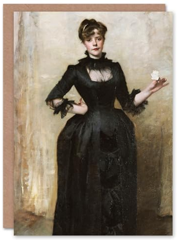 Artery8 John Singer Sargent Art Card Lady with the Rose Portrait