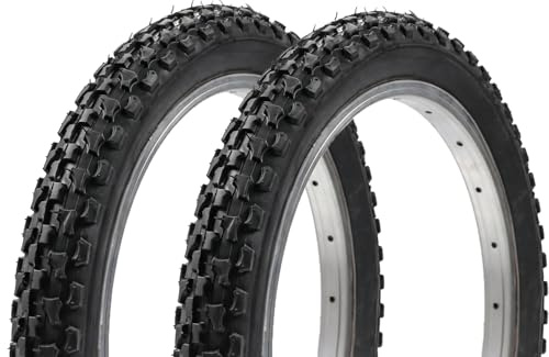 2 Stück 16 Zoll Fahrrad Reifen 16x2,125 Kinder Rad Mantel Decke MTB 54-305 Schwarz
