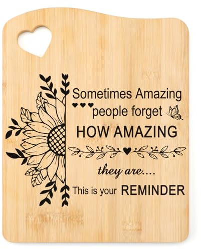 Tulolvae Birthday Gifts for Women - Bamboo Chopping Board | Thank You Presents for Colleague Teacher Best Friend Leaving Retirement Graduation Christmas Xmas, Friendship Gifts for Women