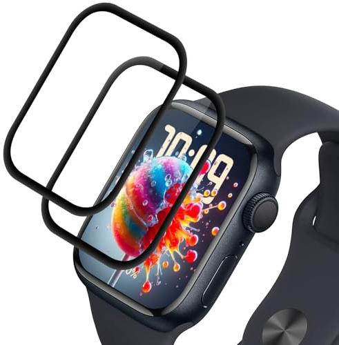 Elecshion 2 Pièces Verre Trempé pour Apple watch Series 6/5/4/SE/SE2/SE3 40mm,verre tranper, Vitre Protection de Anti Rayures, Haute Sensibilité, Sans Bulles, ecran de verre