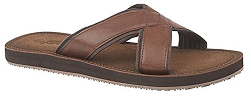 PDQ Mens Lightweight Crossover Mule Sandals (6 UK) (Brown)