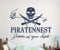 timalo® Wandtattoo Türaufkleber fürs Kinderzimmer „Piratennest“ für Jungen – Pirat, Totenkopf | 75016-dunkelblau-80x58cm