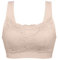 Litthing Women Sports Bra Seamless Comfortable Soft Breathable Ladies Lace Bras Removable Padded Tops Push up Underwear Packs for Yoga Fitness Exercise Skin