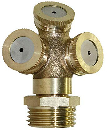 BE-TOOL Ugello nebulizzatore a spruzzo, ugello a spruzzo da giardino, irrigazione atomizzante, tubo dell'acqua da 1/2 pollici (3 fori)