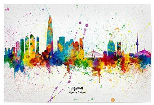 artboxONE Poster 30x20 cm Städte Seoul Skyline South Korea Splash - Bild Seoul Cityscape Seoul