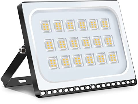 Viugreum 100W LED Strahler,LED Strahler Außen, Superhell 8000LM LED Scheiwerfer, 3200k, IP67 Wasserfest, Außenstrahler Hervorragend für Hinterhof,Auffahrt, Türen, Garage, Flur, Garten