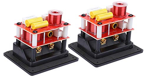 Socobeta Teiler 2 Stück HiFi Audio Crossover Hochtöner Bass 2-Wege-Lautsprecher Frequenzteiler Zubehör