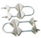UngSung Double Aerial Antenna Mast Clamp Kit Anti-Rust Steel V Jaw Block with U Bolts for TV CB Ham Satellite Antenna Mount Bracket (2 Set)