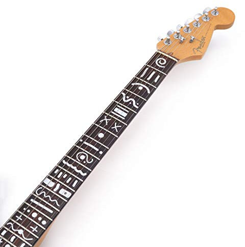 fretlook Insane - Inlay Sticker für Akustik- und E-Gitarren Griffbretter - Made in Germany (Angel White)