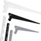 ib style® 2er Set Regalbodenträger | Regalträger oder Wandschienen Raster 50mm | 1-reihig | 25cm weiß