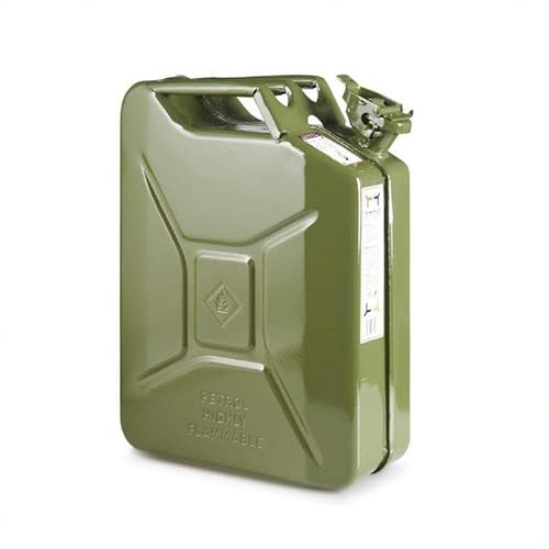 Invopak 20 Litre Metal Jerry Can, UN Approved Can for Petrol, Diesel, Fuel in Green
