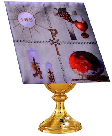 BLESSUME Church Mass Voile d'autel en tissu pour calice Pall (A)