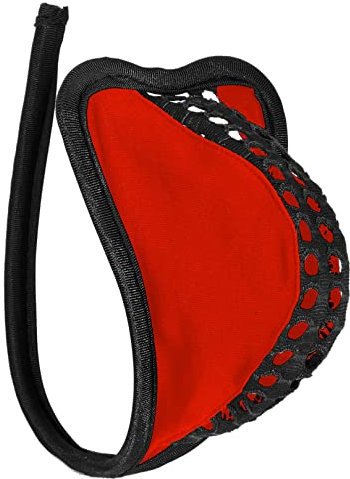 ranrann C-String Homme Sexy Hot Anneaux Mini String Ouvert Tanga Slip Thong Bikini Ficelle sous-vêtement Underwear Type B Noir&Rouge Taille Unique