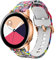 Cadorabo Silikon Armband 20mm kompatibel mit Samsung Galaxy Watch 42mm / S2 Classic im Print Design Bunte Formen - Ersatzarmband für Huawei Watch 2 für Nokia Steel für LG Watch Sport UVM