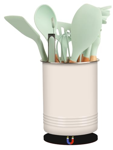 Safoner Magnetic RV Utensil Holder - Portable Cutlery Organizer for Campers and RV with Adhesive Magnet, white