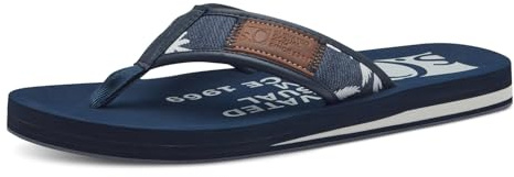 s.Oliver Herren Zehentrenner Flip Flops Sommer, Blau (Navy), 45 EU