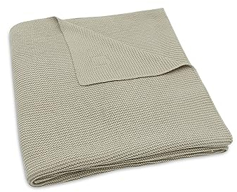 Jollein 516-511-67053 Babydecke Strickdecke Basic Knit Olive (75x100 cm)