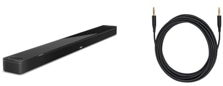 Bose NUOVO Smart Ultra Soundbar con Dolby Atmos e controllo vocale Alexa, AI Bluetooth Wireless, sistema audio surround per TV, Nero & Bass Module Connection Cable