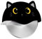 I-TOTAL®- Tagliapizza in acciaio inossdabile senza maniglia, ruota da taglio con disegno (BLACK CAT)