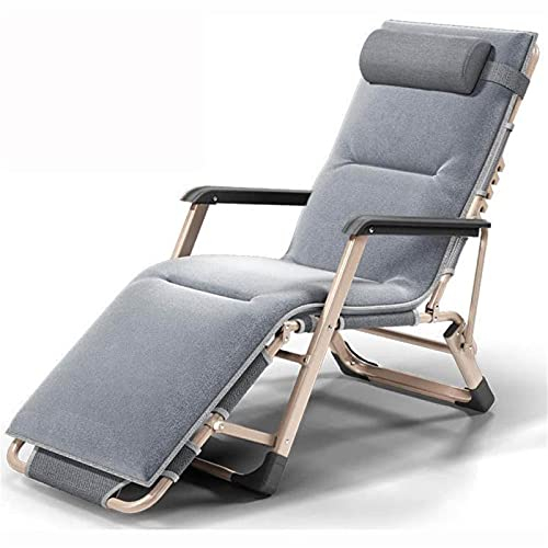asdchZen Loungesessel, Outdoor-Aluminium-Wippe, faltbare Entspannungsliege, verstellbare Liege, kann 150 kg tragen, gebrauchtes Camping, wetterfeste Gartenmöbel (C)