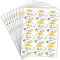 Colcolo Autocollants de remerciement en forme d'abeille miel, étiquette ronde en papier pour sceau d'enveloppe, pour pots, bouteilles, fabrication de cartes,
