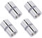 FOCMKEAS 4 Pieces 9mm(0.35 in) Shallow Socket, 1/4 Inch Drive, 6-Point, Metric, Heat Treated CR-V Steel Short Sockets, Full Polishing,1“ Length