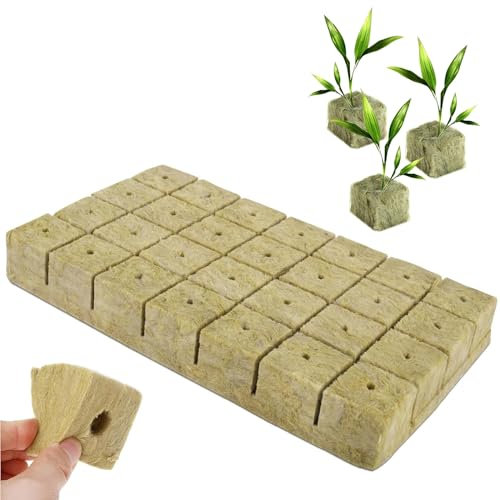 HSLXBY Cubi di Lana di Roccia,Lana di Roccia Cubi di Radicazione Spine di Lana di Roccia,Tappetino per Talee,Clonazione,Propagazione di Piante,Serra,Trapianti idroponici Senza Terriccio(4 * 4 * 4 cm)