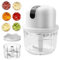 Sminuzzatore Da Cucina Elettrico, 300 ml Sminuzzatore Elettrico Da Cucina, Tritatutto Elettrico Da Usb Ricaricabile, 3 Lame in Acciaio Inossidabile, Affettatrice a Cipolla per Carne, Verdura, Frutta