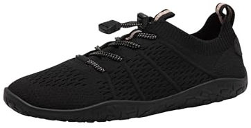 Jana Damen Sneaker flach Elastisch Vegan, Schwarz (Black), 41 EU