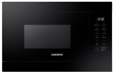 Samsung Built-In Solo Microwave Oven, 850W, 22L, Black, Quick Defrost, MS22M8254AK/E3 (Renewed)